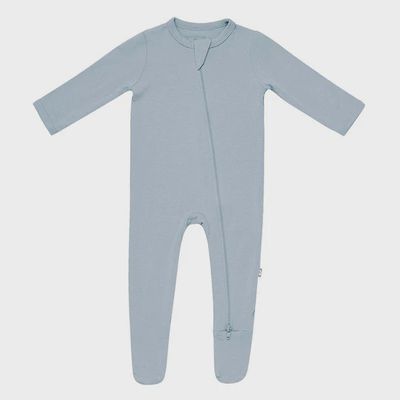Solid Zip Footie / Fog