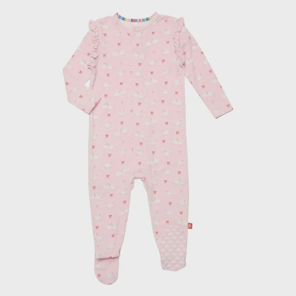 Magnetic Modal Footie / Swan, Size: 18-24