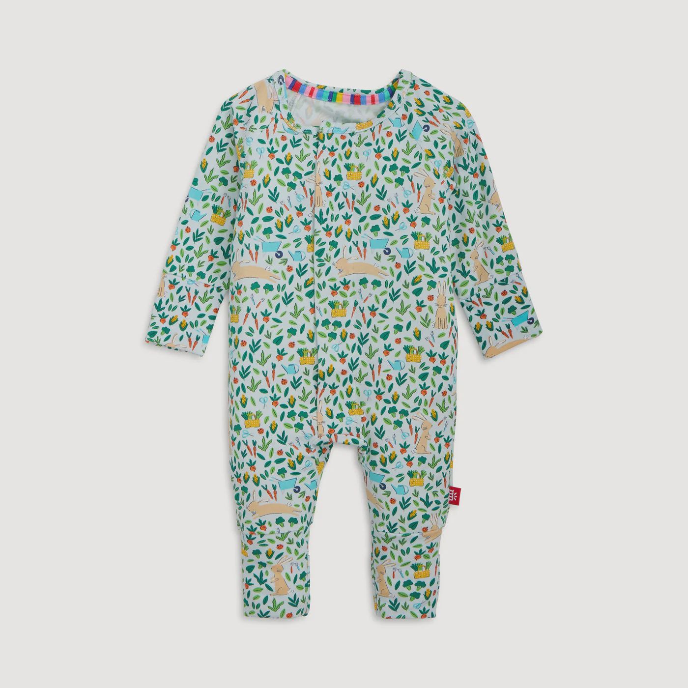 Magnetic Modal Convertible Coverall / Bunny Garden, Size: NB