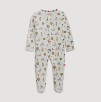 Magnetic Organic Cotton Footie / Funny Farm