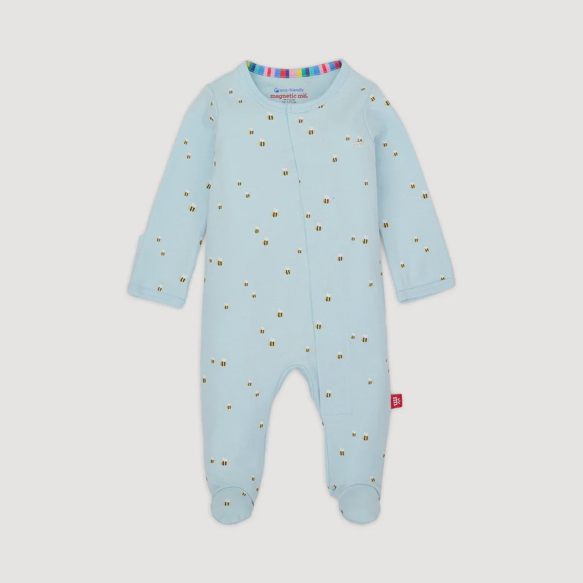 Magnetic Organic Cotton Footie / Bee, Size: PRE