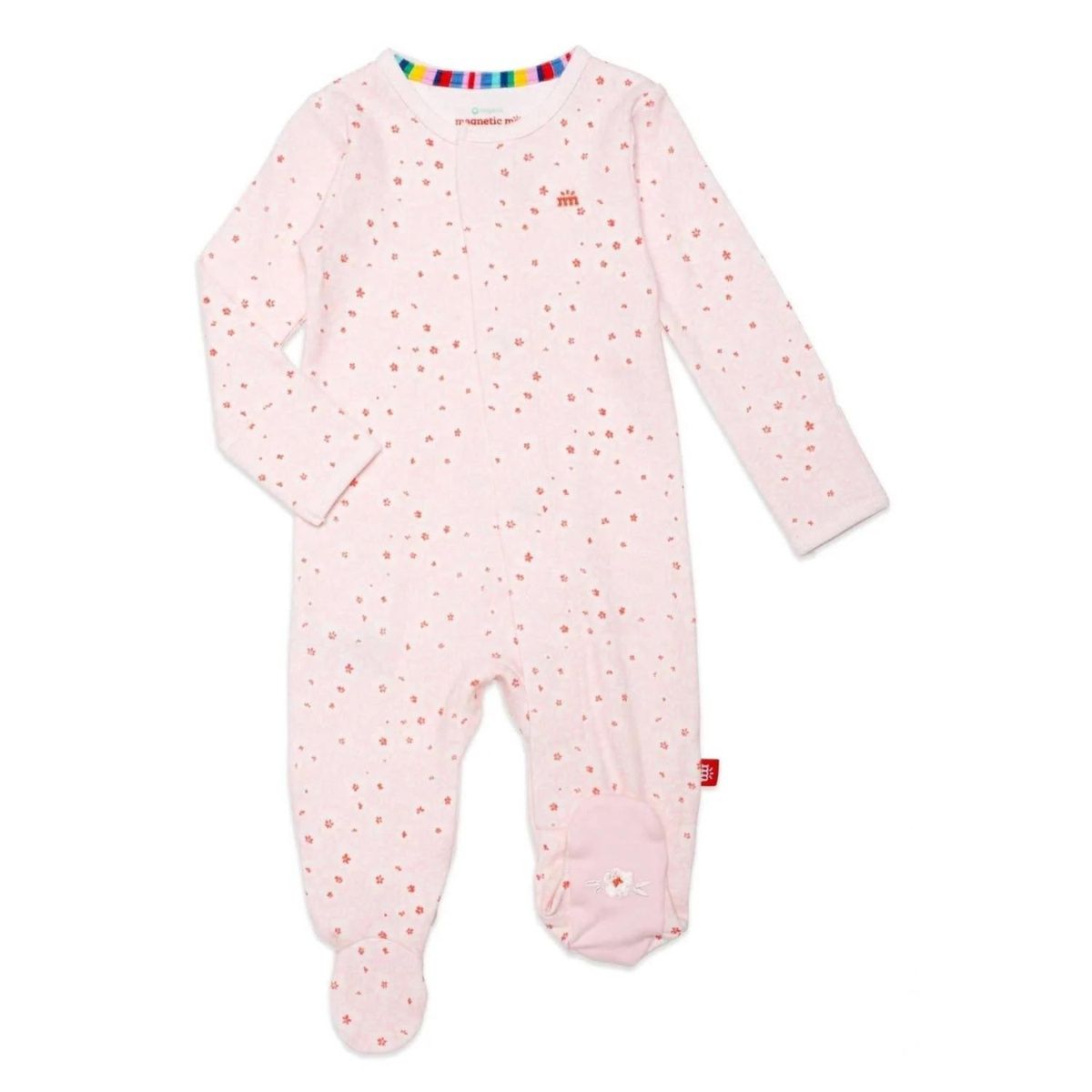 Magnetic Organic Cotton Footie / Chloe, Size: 9-12