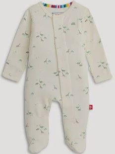 Magnetic Organic Cotton Footie / Dino