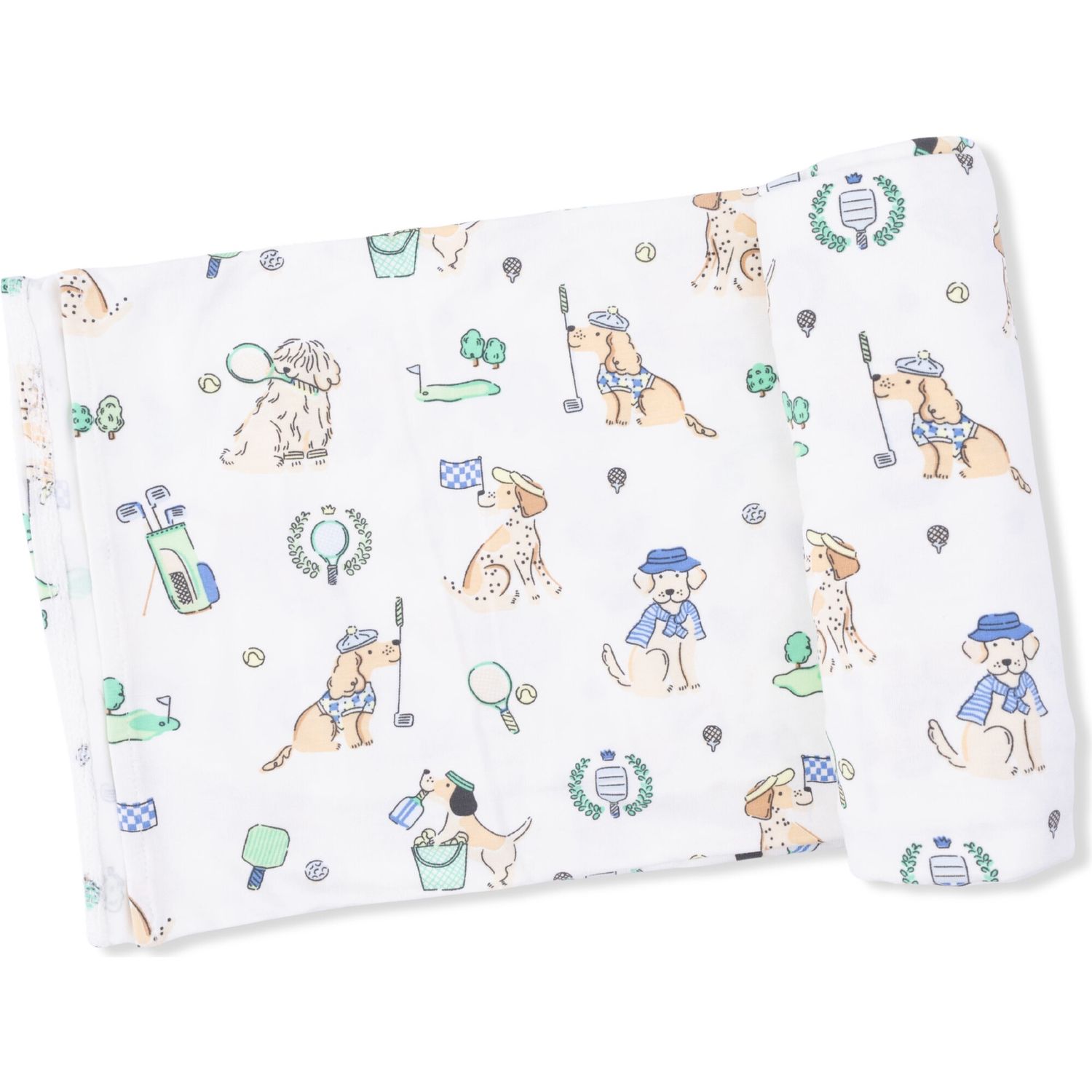 Bamboo Swaddle Blanket / CC Dogs Neutral, Size: 45in x 45in
