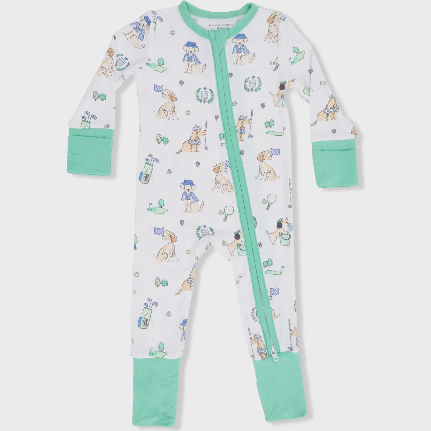 2 Way Zip Romper / CC Dogs Neutral, Size: 0-3
