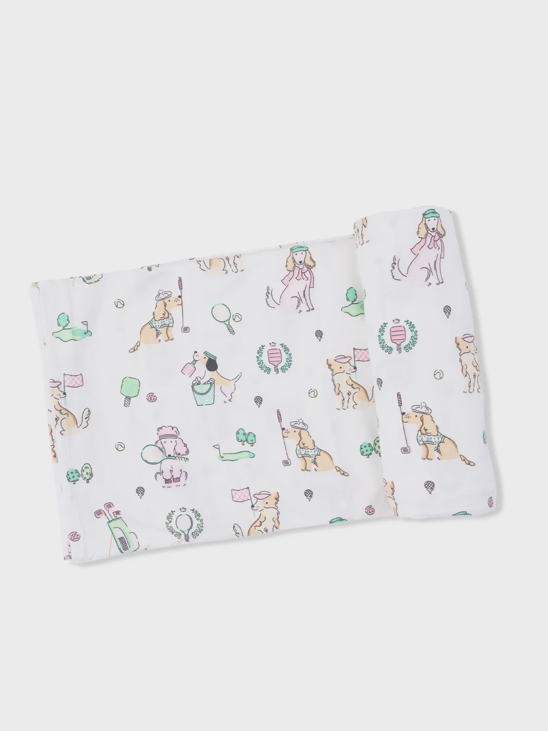 Bamboo Swaddle Blanket / CC Dogs Pink, Size: 45in x 45in