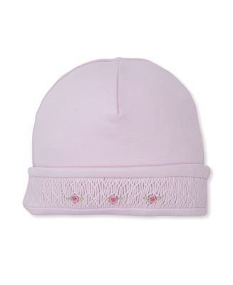 Hand Smocked Hat / Pink Rosettes