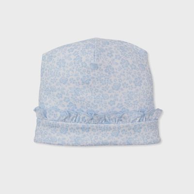 Print Hat / Light Blue Country Gardens