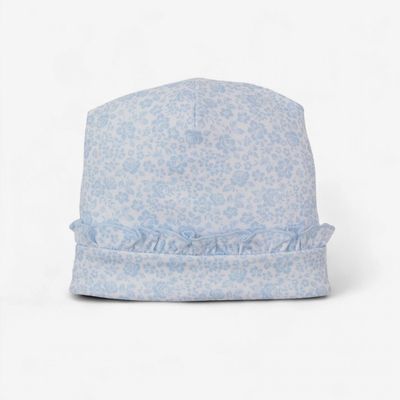 Print Hat / Light Blue Country Gardens