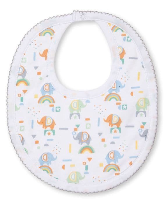 Print Bib / Rainbow Elephant
