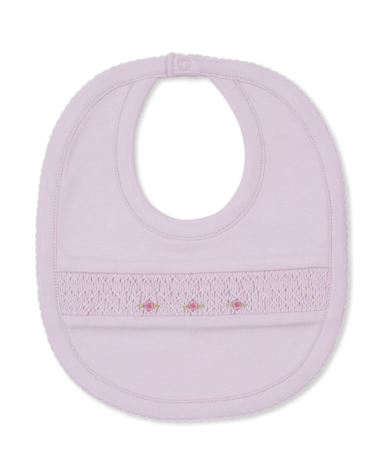 Hand Smocked Bib / Pink Roses