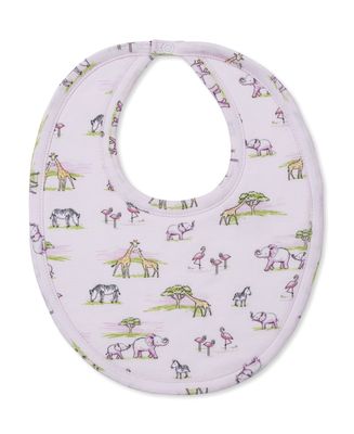 Print Bib / Pink Jungle Safari