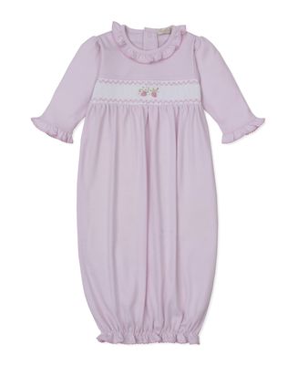 Hand Smocked Gown / Pink Strawberry