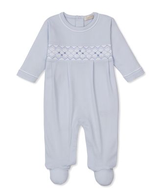 Hand Smocked Footie / CLBBlue