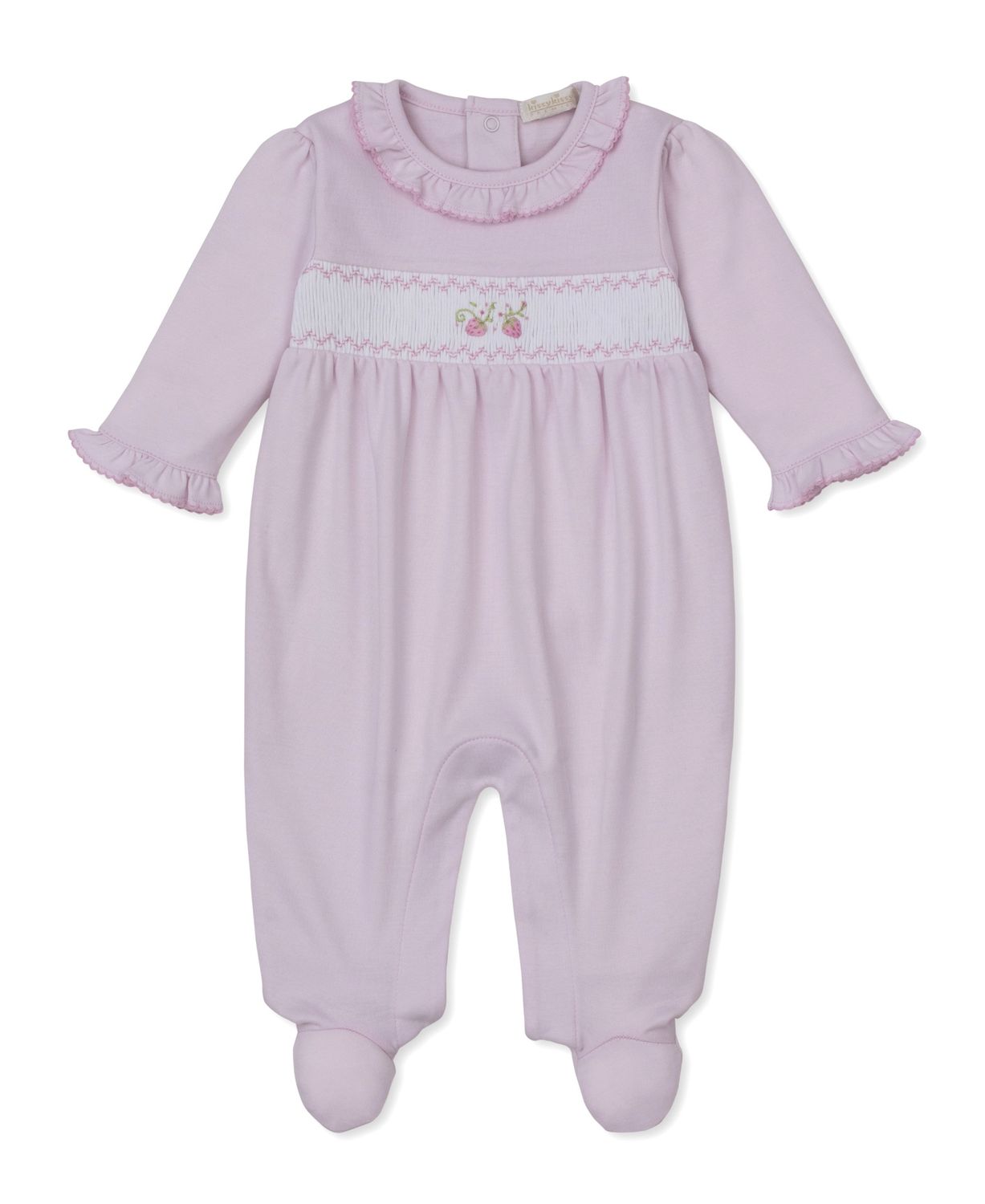 Hand Smocked Footie / Strawberry Medley, Size: NB