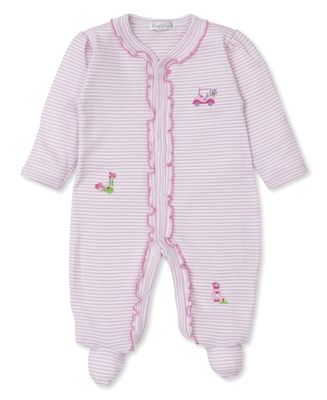Stripe Footie / Golf Pink