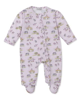 Zip Footie / Pink Jungle Safari