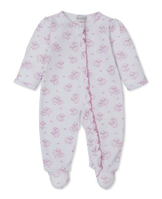 Zip Footie / Sweet Sheep Pink