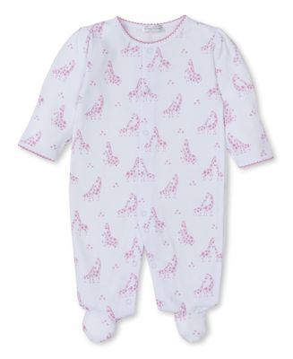 Print Footie / Giraffe Pink