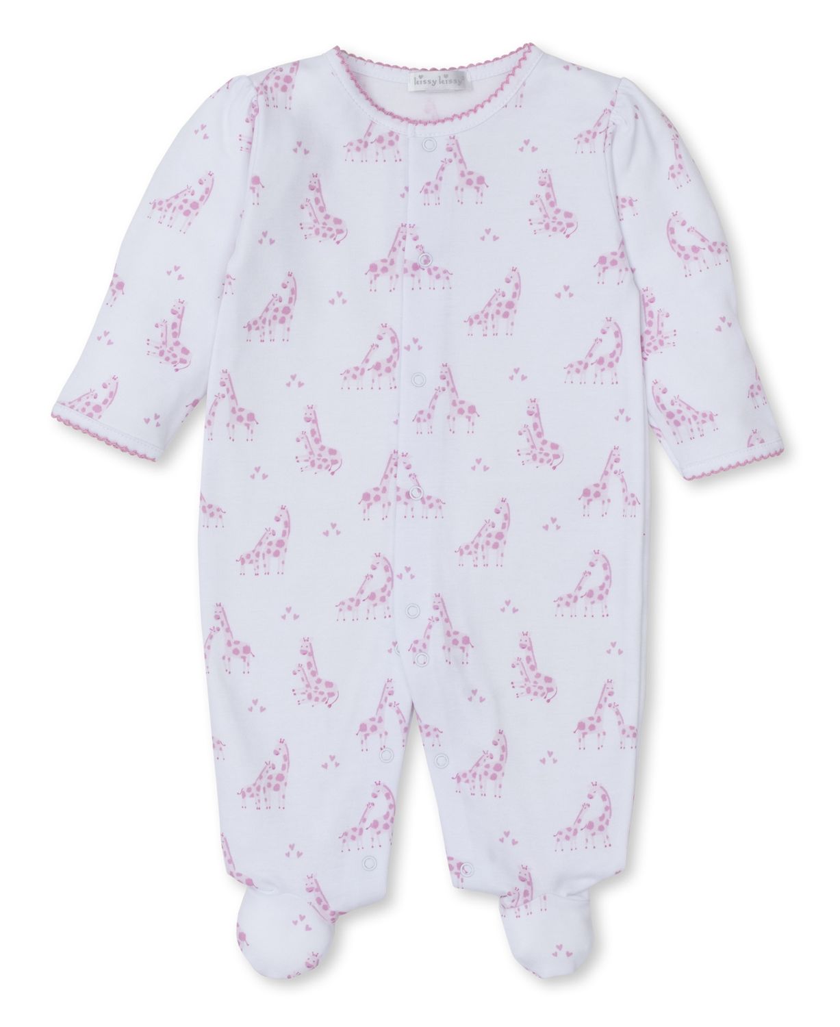 Print Footie / Giraffe Pink, Size: 9-12