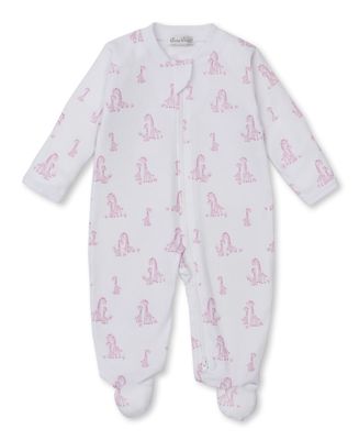 Zip Footie / Giraffe Pink