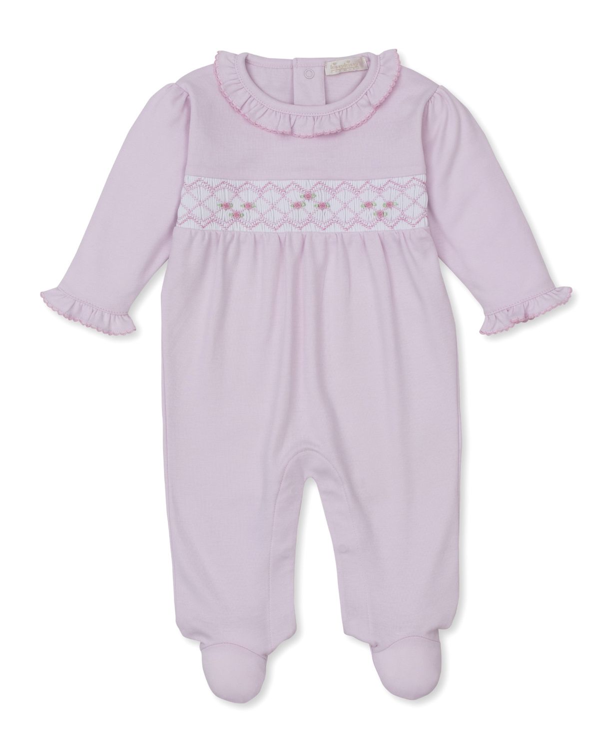 Hand Smocked Footie / CLB Pink, Size: 3-6