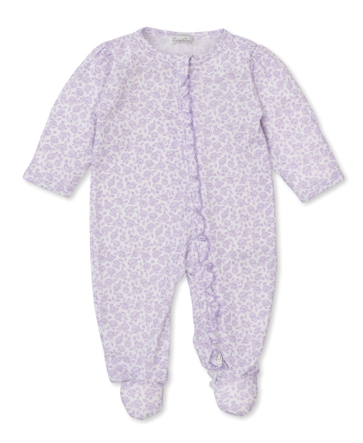 Zip Footie / Lilac Garden, Size: 9-12
