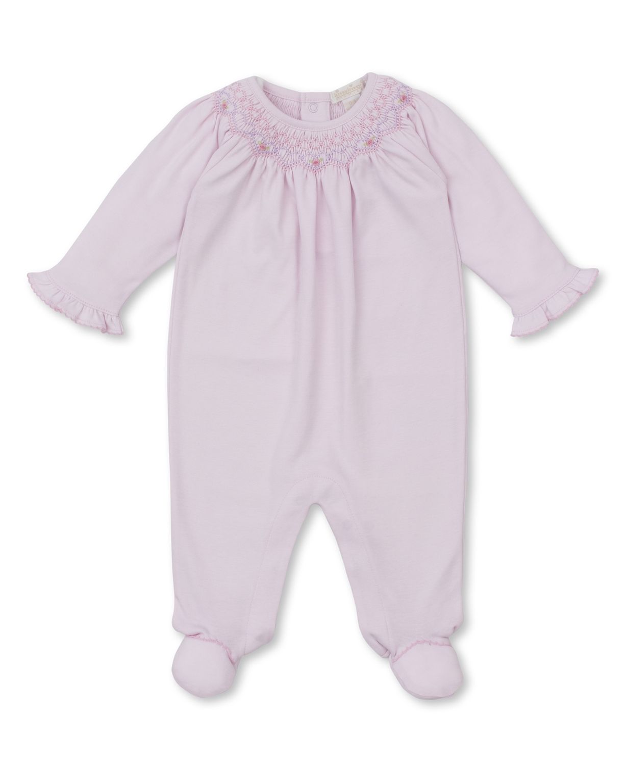 Hand Smocked Footie / Pink/Lilac, Size: 3-6