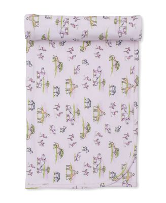 Pima Cotton Blanket / Pink Jungle Safari