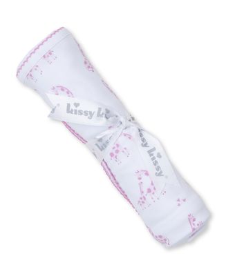 Pima Cotton Blanket / Pink Giraffe