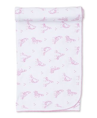 Pima Cotton Blanket / Pink Giraffe