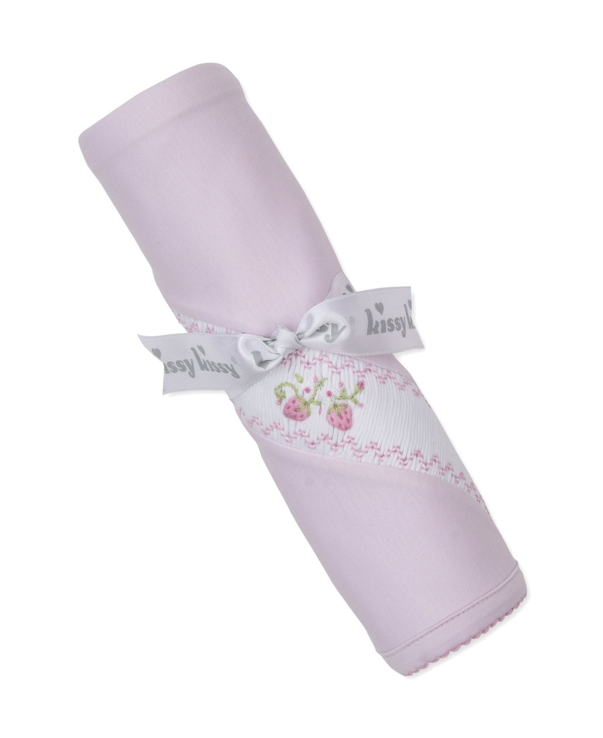 Pima Cotton Hand Smocked Blanket / Strawberry Medley