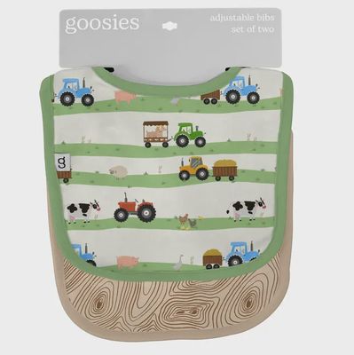 Bib Set / Farm Stripes