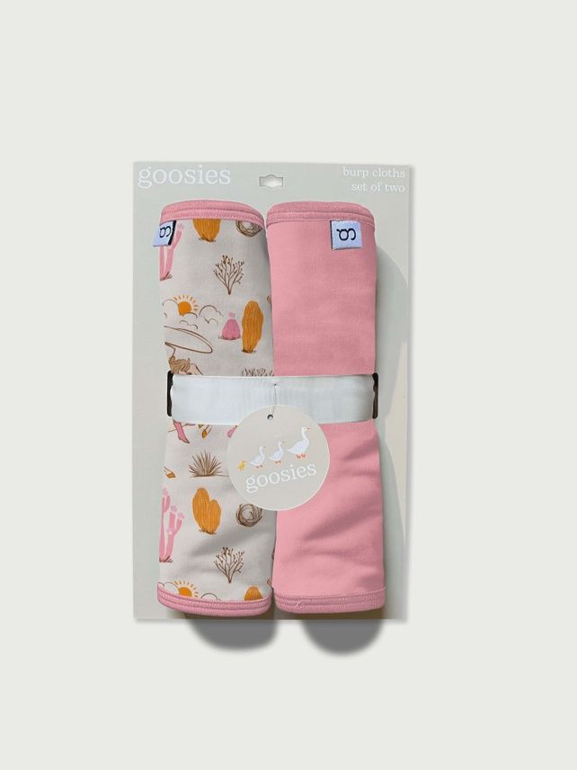 Burp Cloth Set / Saddle Up, Cowgirl