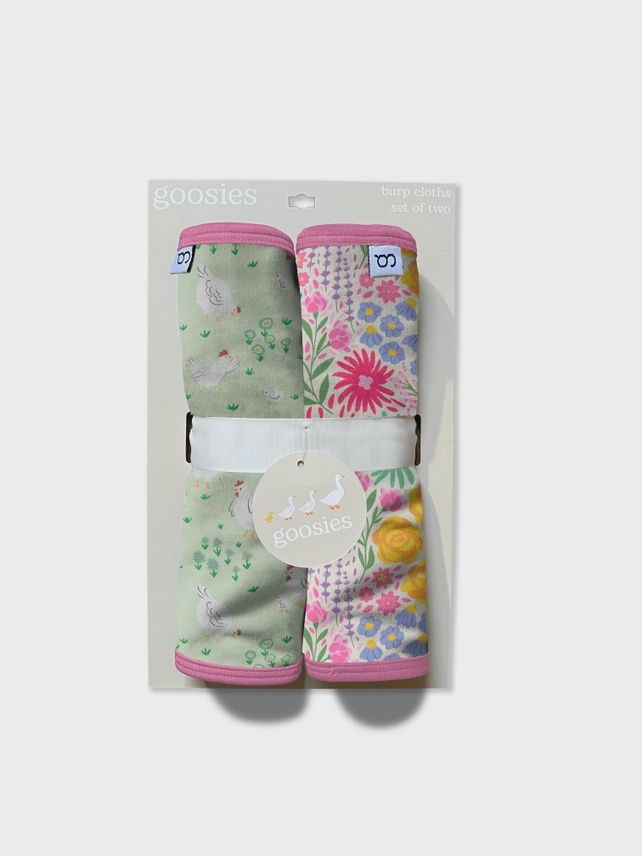 Burp Cloth Set / Spring Chicken