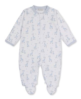 Zip Footie / Just Giraffes Blue