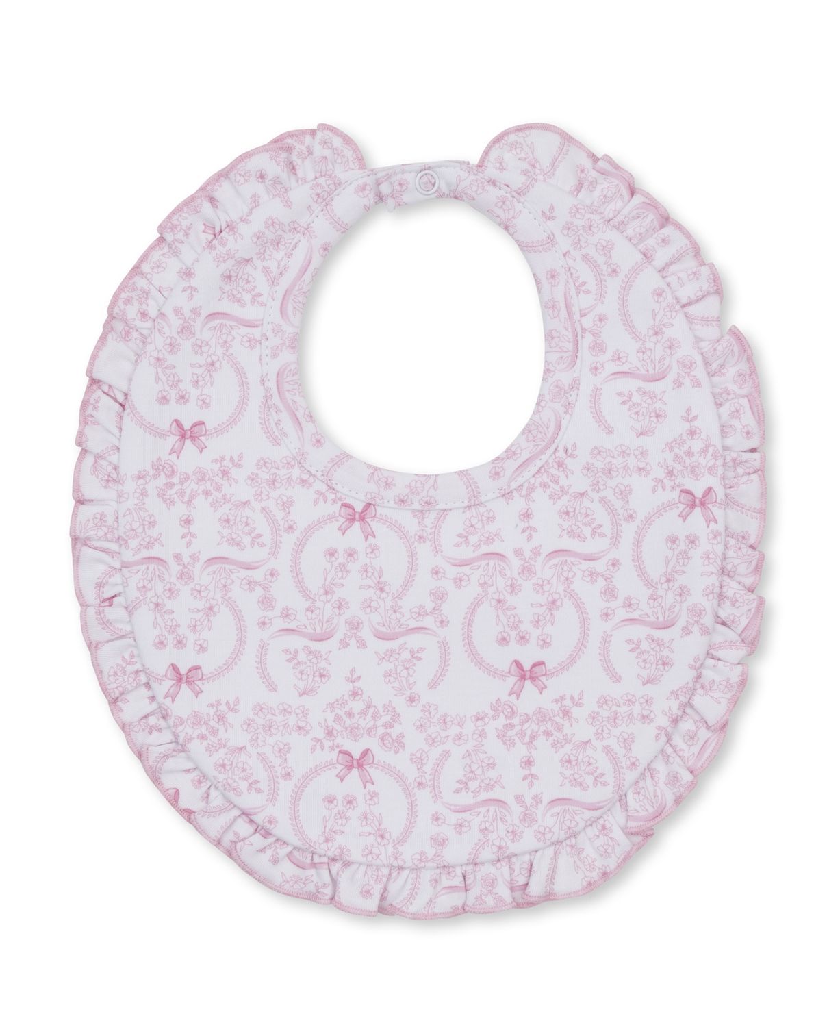Print Bib / Blooming Bows Pink