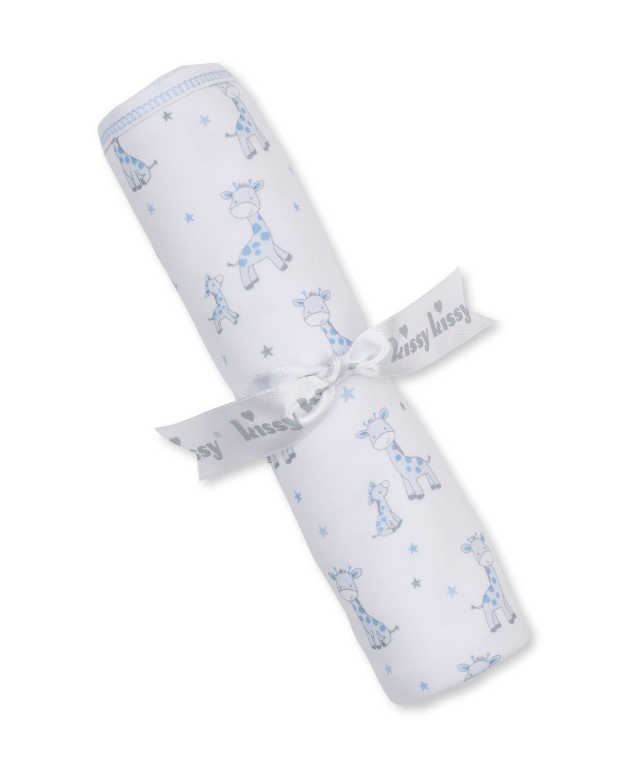 Pima Cotton Blanket / Just Giraffes Blue