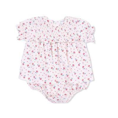 Smocked Ruffle Bubble With Skirt / Joli Rosette