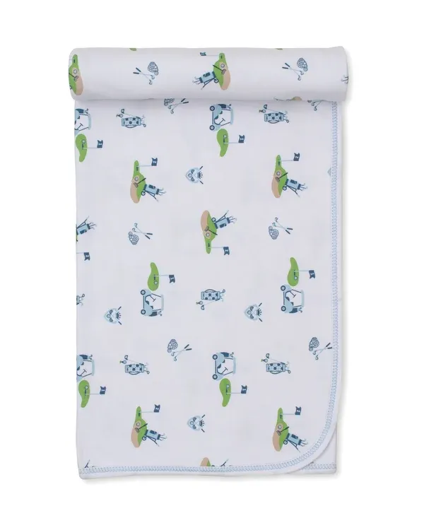 Pima Cotton Blanket / Golf Championship Blue