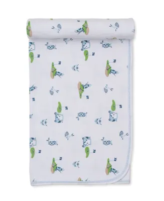 Pima Cotton Blanket / Golf Championship Blue