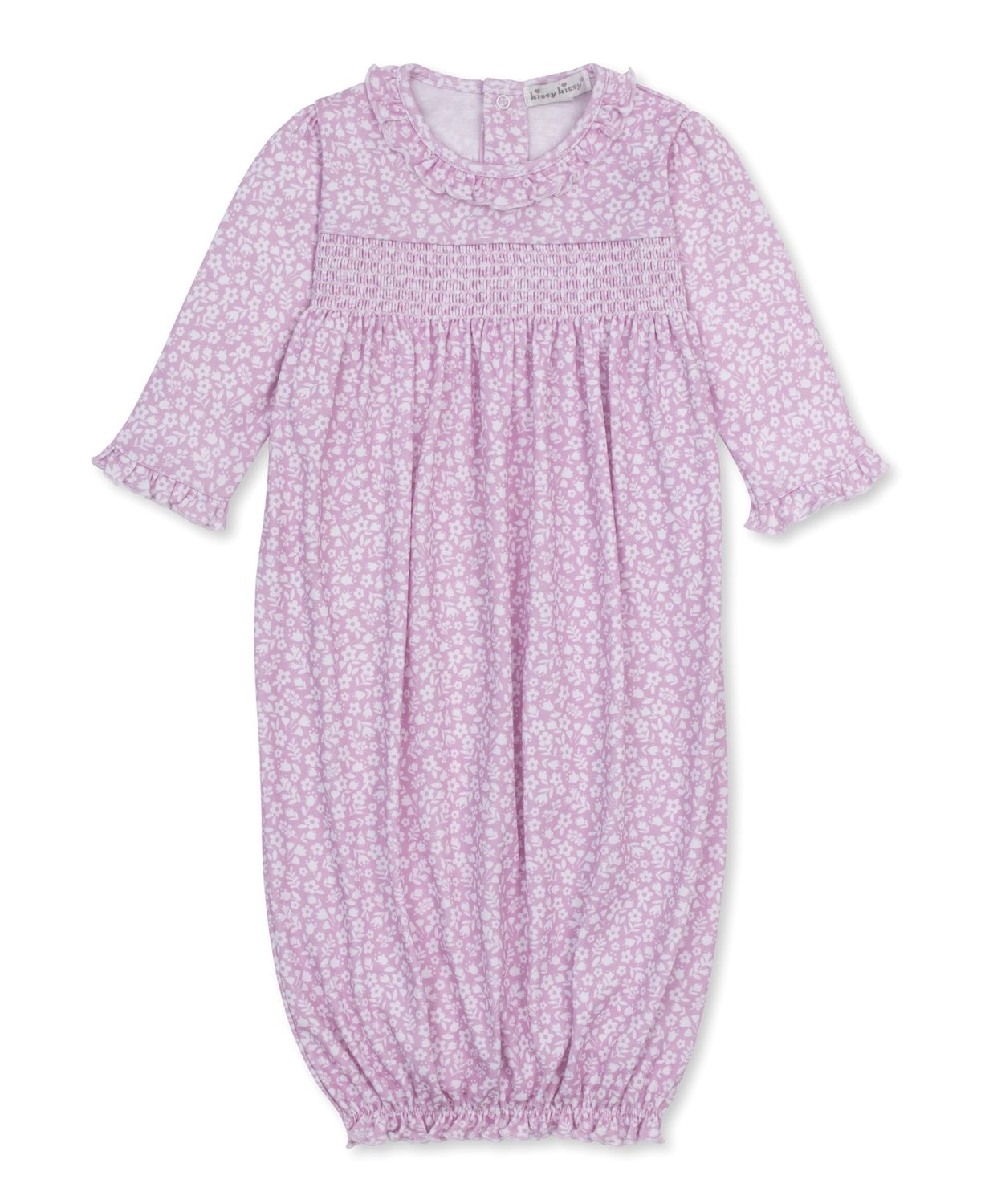 Hand Smocked Gown / Autumn Meadows Pink, Size: NB