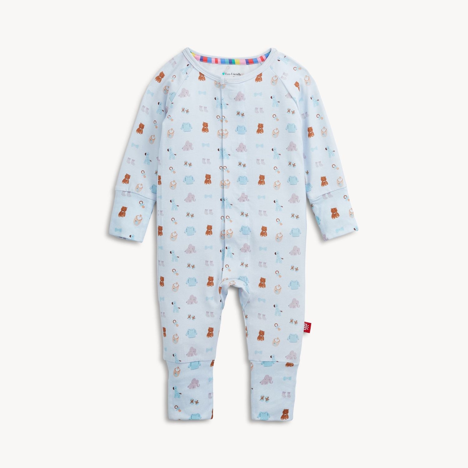 Magnetic Modal Convertible Coverall / Nursery Nostalgia Blue, Size: NB