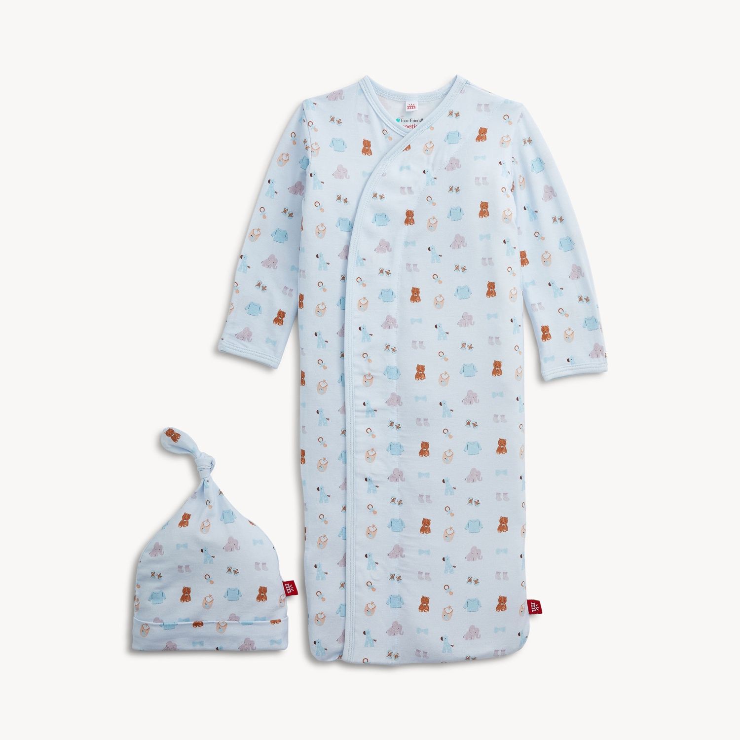 Magnetic Modal Gown+Hat / Nursery Nostalgia Blue, Size: NB-3M
