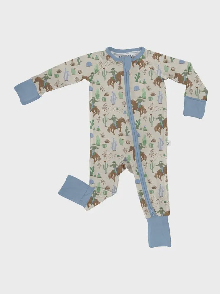 Convertible Zip Footie / Saddle Up, Cowboy, Size: 0-3