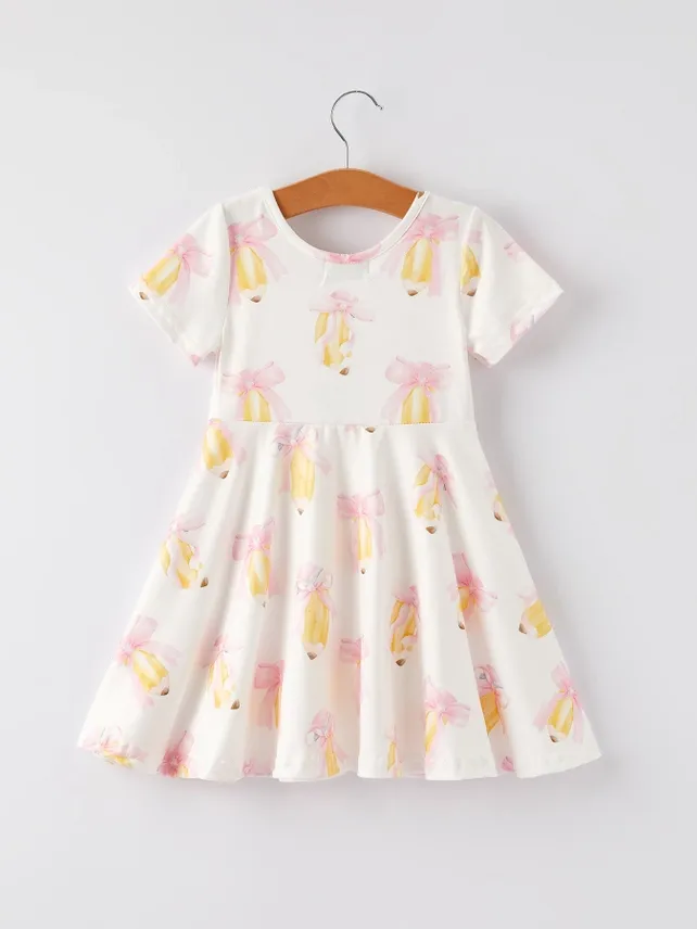 Twirl Dress / Back To School Bows, Size: 3