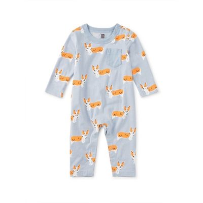 Pocket Romper / Cutie Corgis