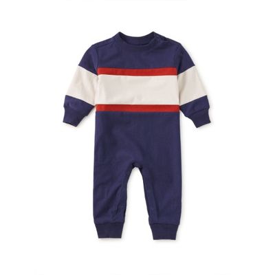 Color Block Rugby Romper / Twilight