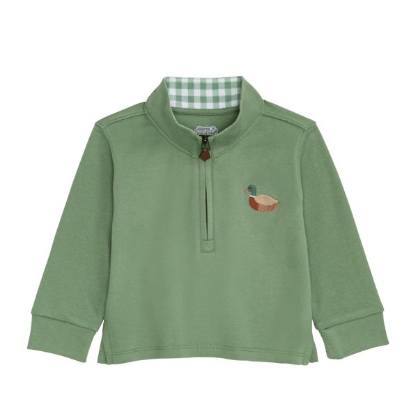 Duck Quarter Zip, Colour: Green, Size: XS (12-18)