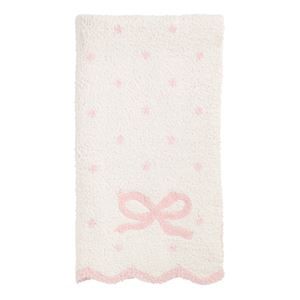Bow Chenille Blanket, Colour: Pink